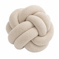 Cuscino decorativo annodato 30 cm in tessuto bouclé beige
