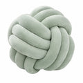 Cuscino decorativo a nodo 30 cm in poliestere verde salvia - morbido