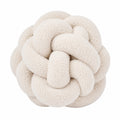 Cuscino decorativo a nodo 35 cm in tessuto bouclé avorio - morbido