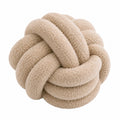 Cuscino decorativo annodato 30 cm in tessuto bouclé beige - morbido per divano e letto