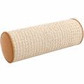 Cuscino cilindrico 20 x 50 cm in tessuto beige e marrone stile decorativo