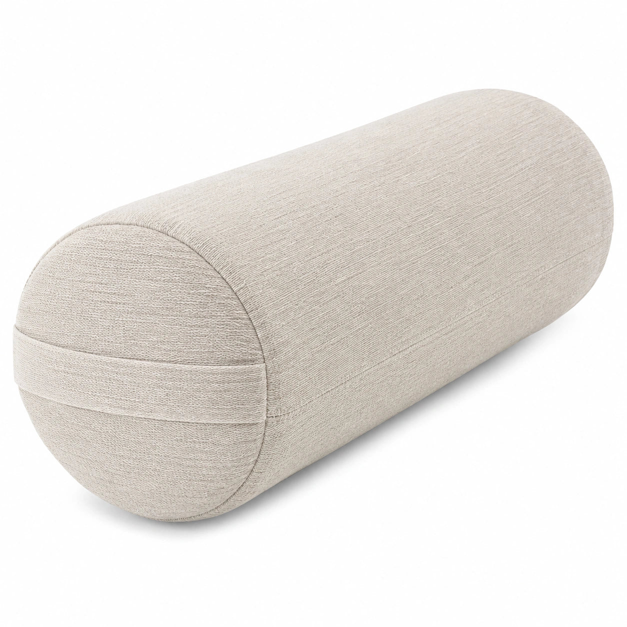 Cuscino cilindrico 50 x 20 cm in tessuto beige - supporto decorativo morbido