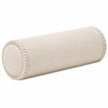 Cuscino cilindrico 20 x 50 cm in tessuto bouclé avorio decorativo
