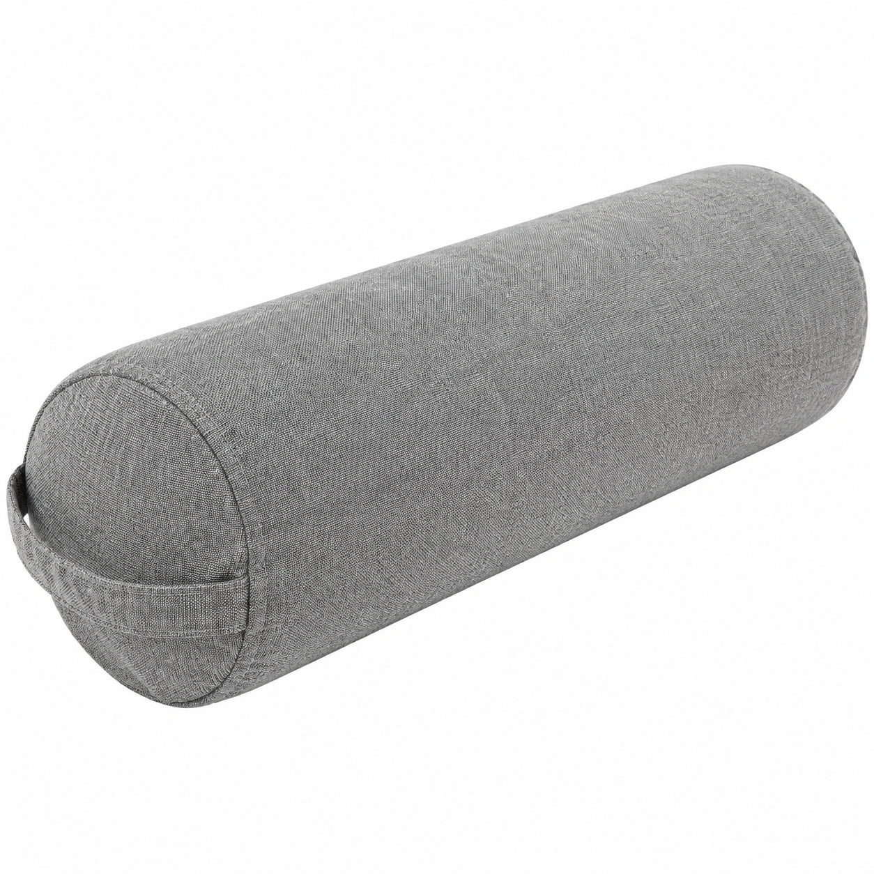 Cuscino cilindrico 20 x 50 cm in tessuto grigio - supporto decorativo moderno