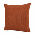 Cuscino decorativo 45 x 45 cm in tessuto a coste terracotta - quadrato per divano