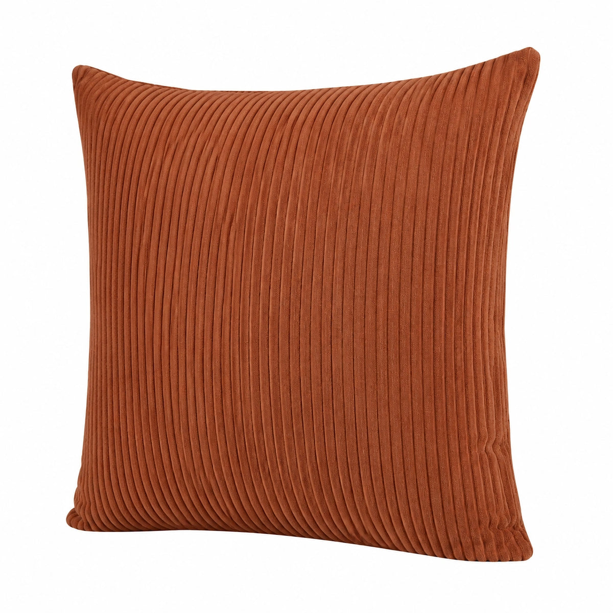 Cuscino decorativo 45 x 45 cm in tessuto a coste terracotta - quadrato per divano