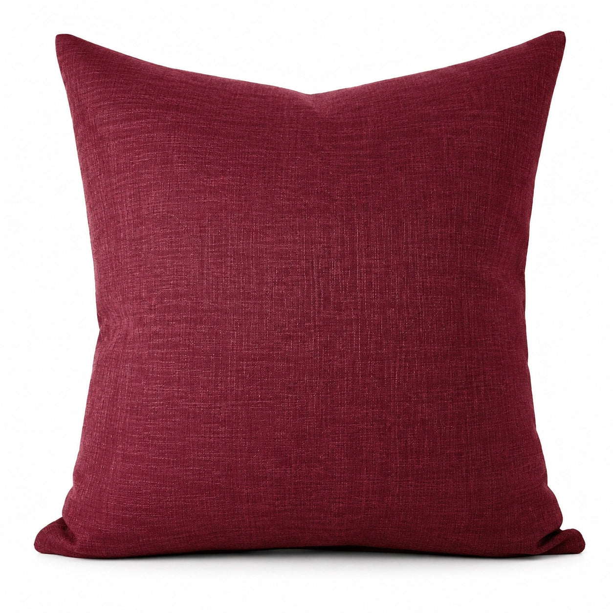 Cuscino decorativo 50 x 50 cm in tessuto bordeaux per divano stile moderno