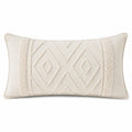 Cuscino decorativo 50 x 30 cm in tessuto bouclé avorio stile boho